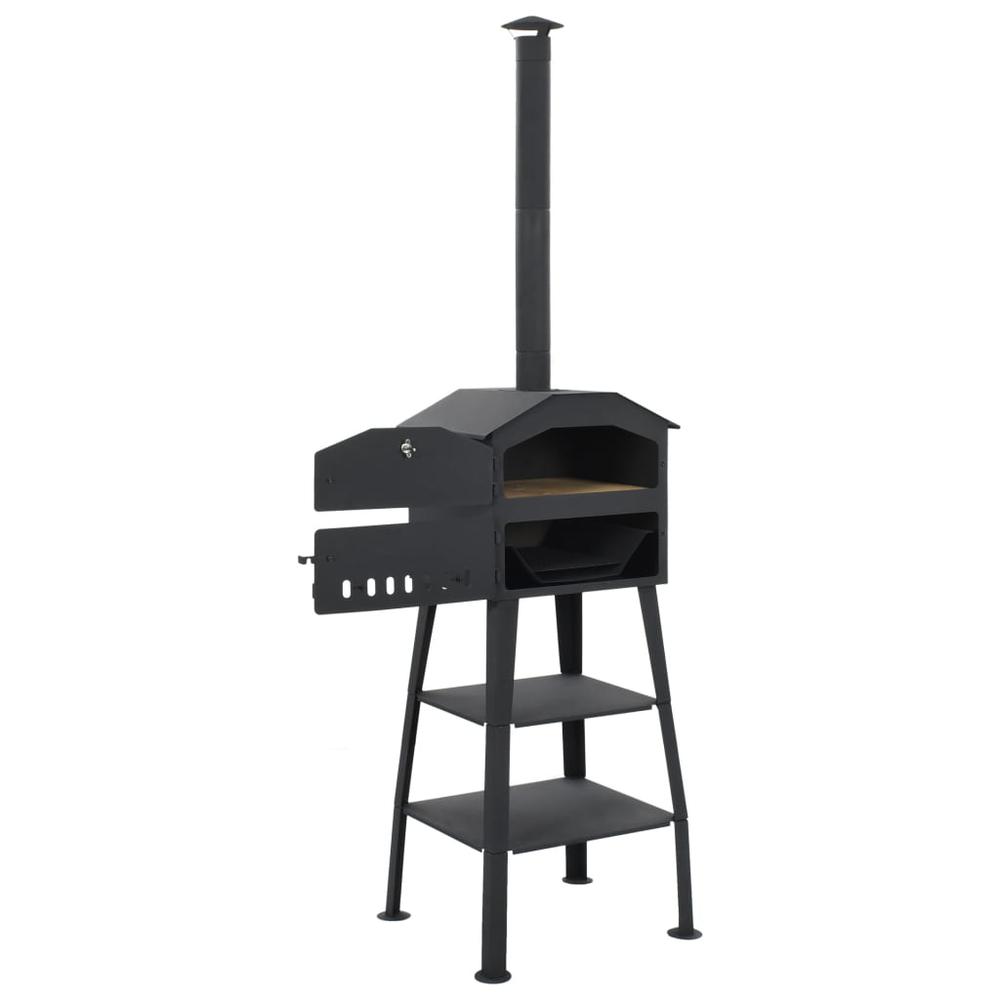 vidaXL Outdoor Pizza Oven Charcoal Fired with 2 Fireclay Stones, 40362. Picture 5