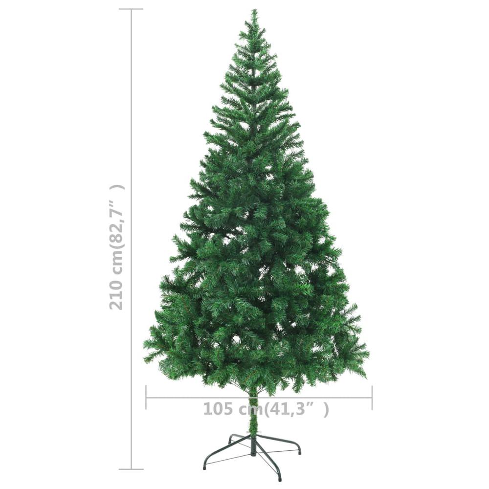 vidaXL Artificial Christmas Tree with Steel Stand 82.7" 910 Branches, 60176. Picture 7