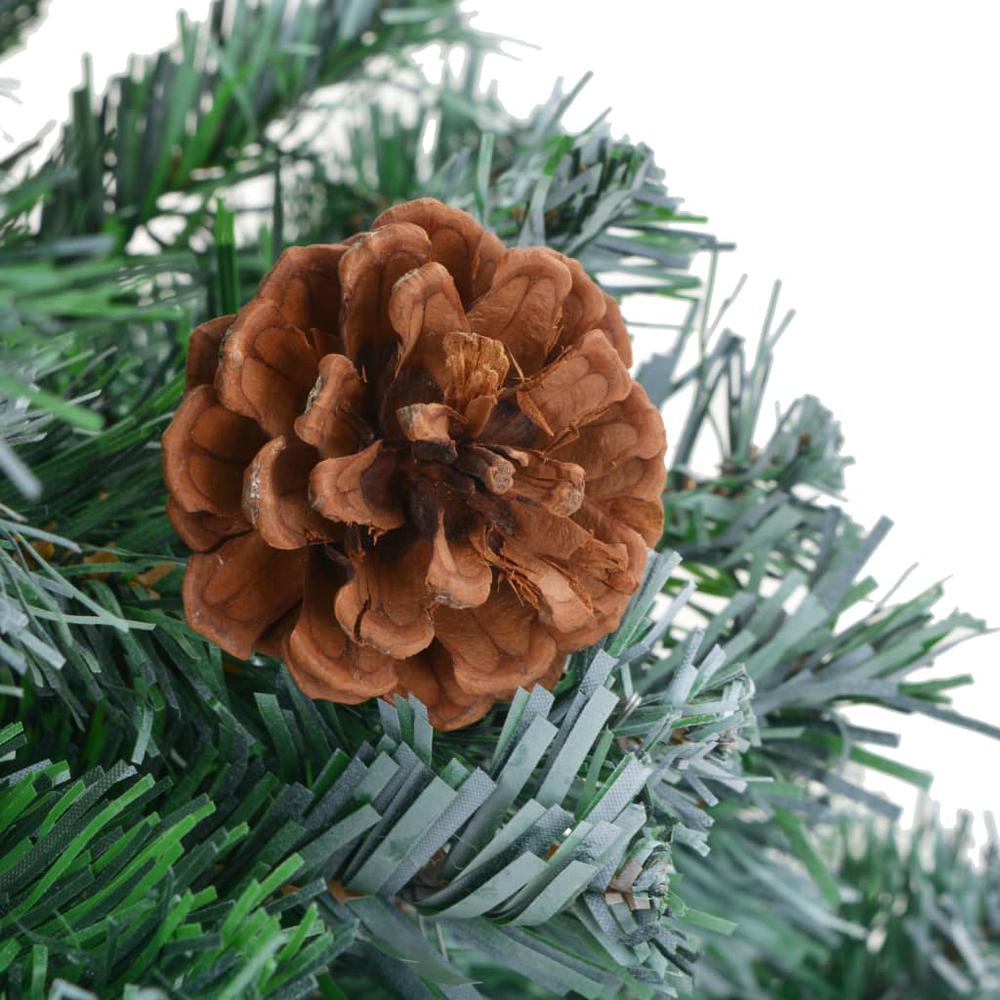 vidaXL Frosted Christmas Tree with Pinecones 59.1", 60177. Picture 6