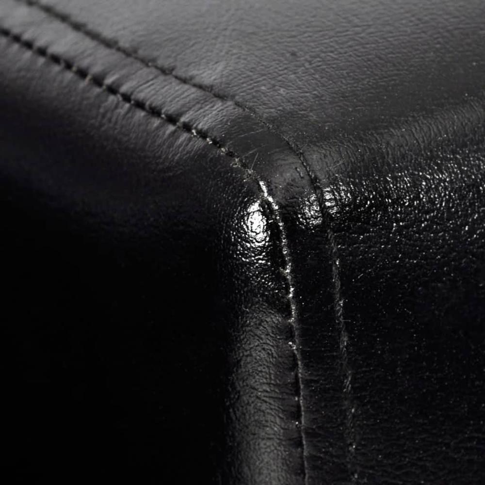 vidaXL Cube Armchair Black Faux Leather, 240068. Picture 4