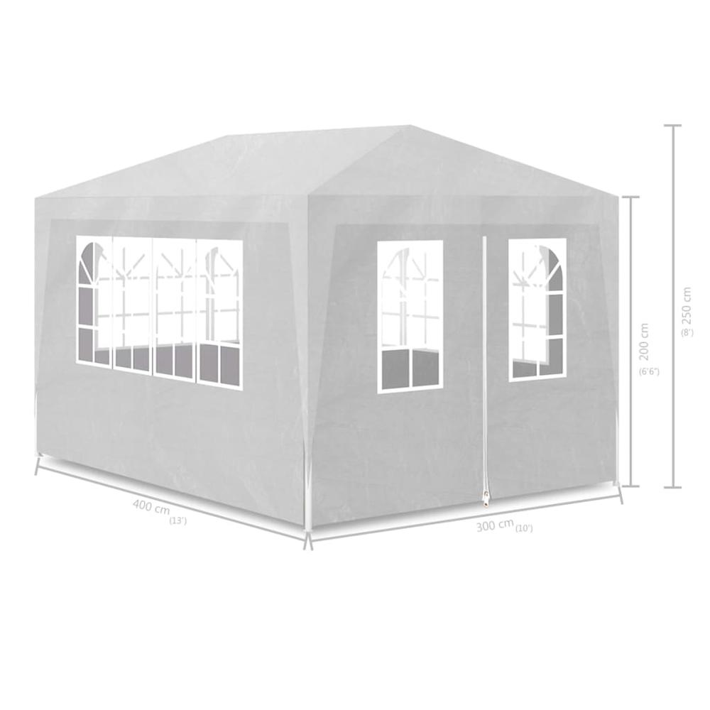 vidaXL Party Tent 10'x13' White, 90334. Picture 7