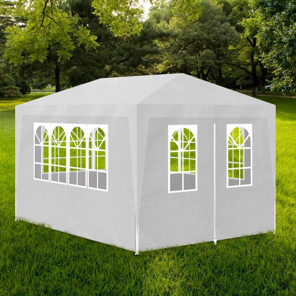 vidaXL Party Tent 10'x13' White, 90334. Picture 1