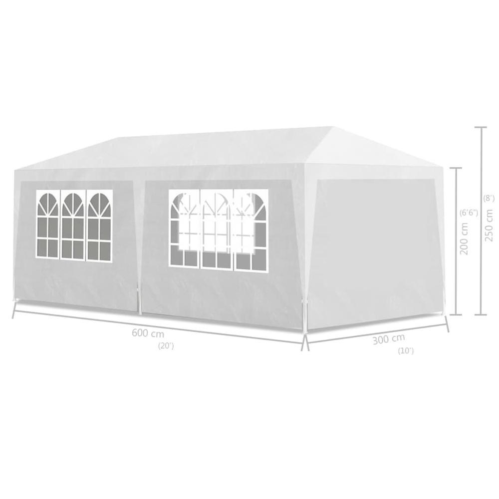 vidaXL Party Tent 10'x20' White, 90336. Picture 6