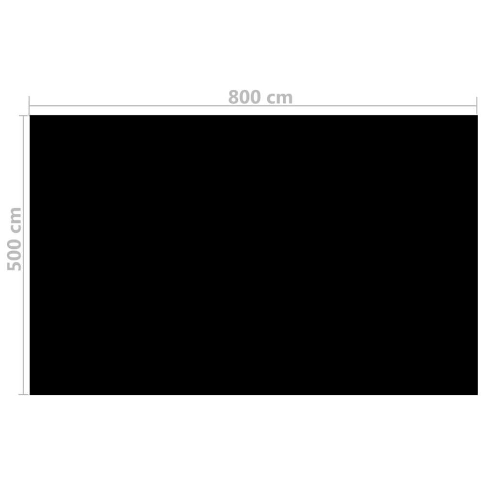 Floating Rectangular PE Solar Pool Film 26.3 x 16.5 ft Black, 90341. Picture 2