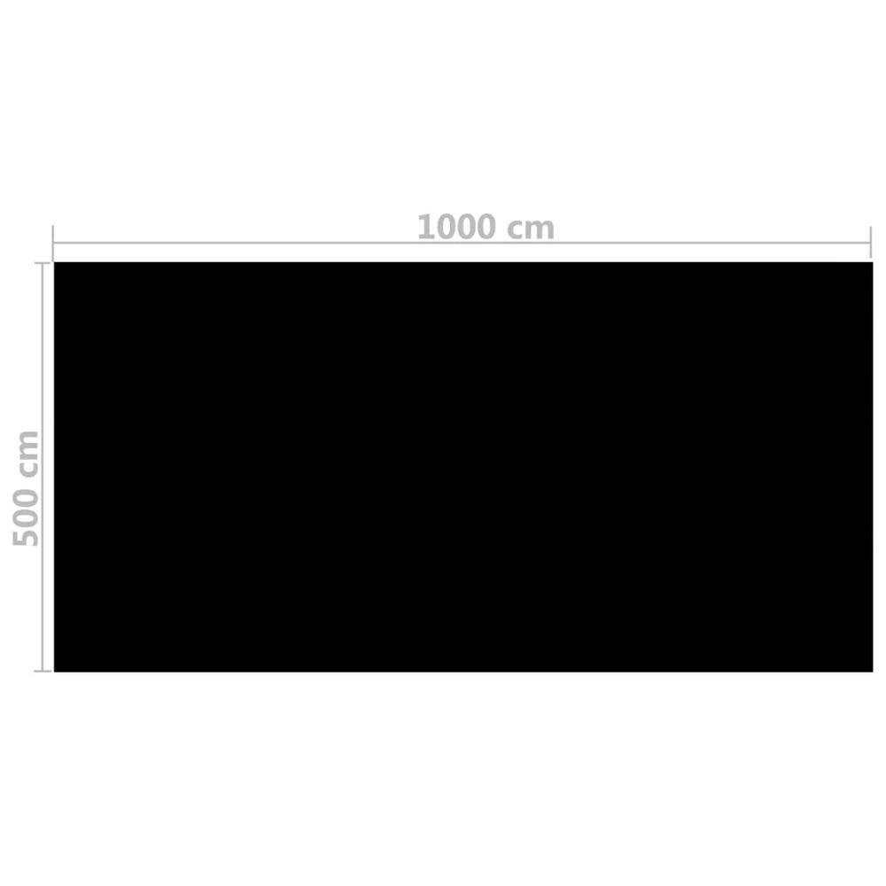 Floating Rectangular PE Solar Pool Film 33 x 16.5 ft Black, 90342. Picture 2