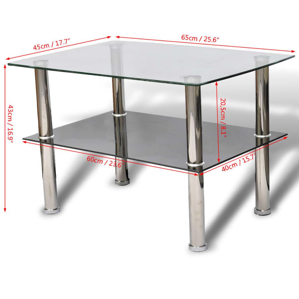 Coffee Table Glass 2 Tiers. Picture 4