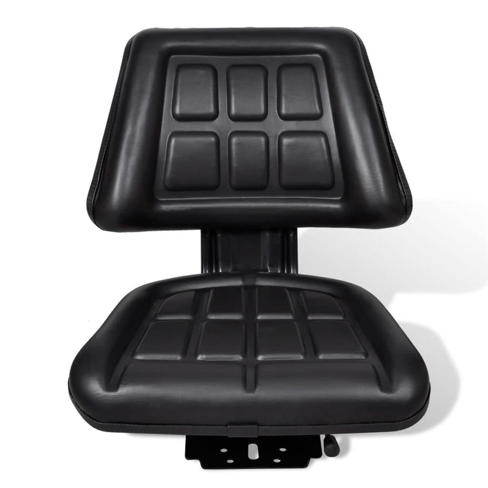 vidaXL Tractor Seat with Backrest Black, 210156. Picture 2