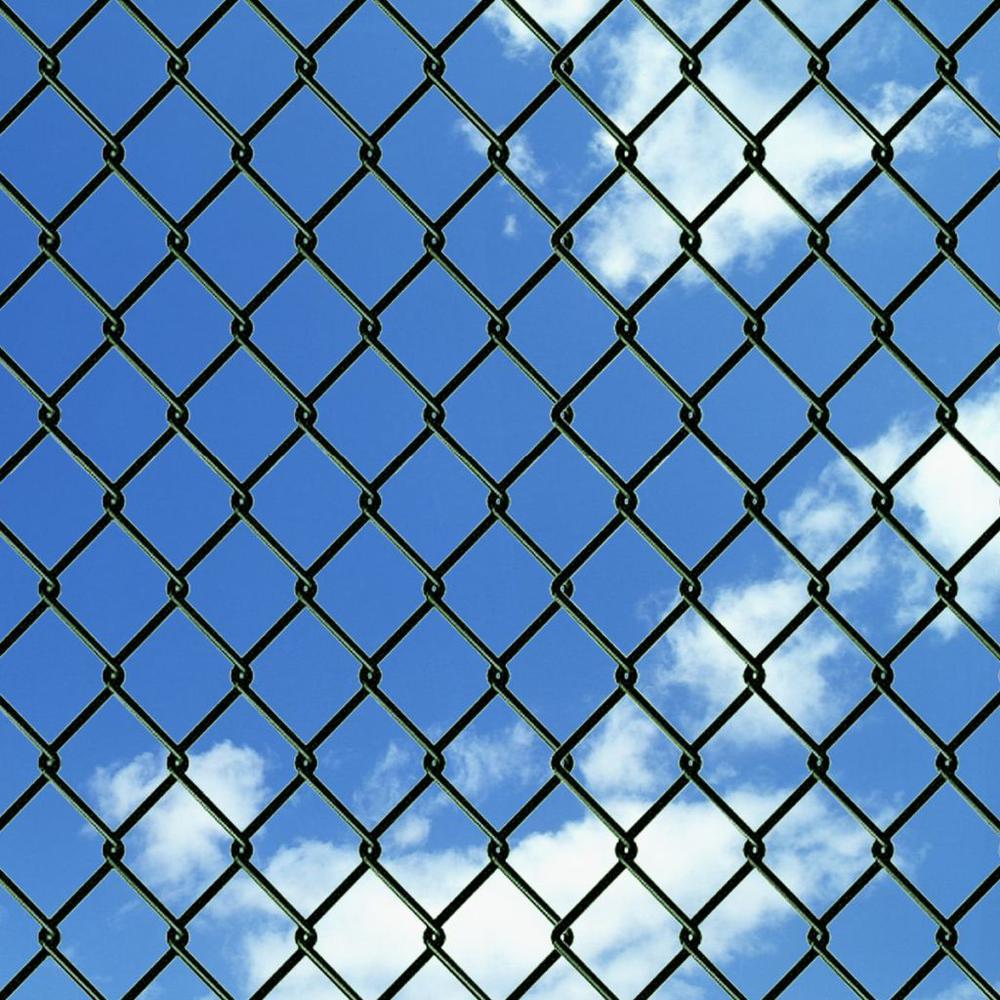 vidaXL Chain Link Fence with Posts Steel 4' 1" x 49' 2" Green, 140354. Picture 3