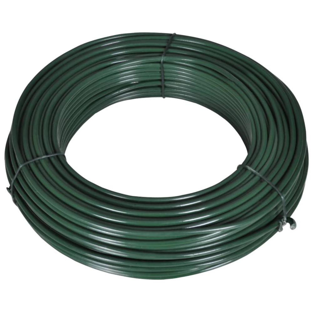 vidaXL Fence Span Wire 262.5' 0.08"/0.12" Steel Green, 140369. Picture 2