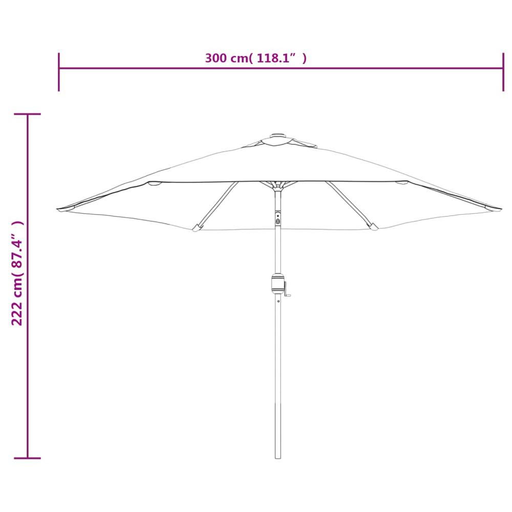 Parasol Green 9.8' Steel Pole. Picture 7
