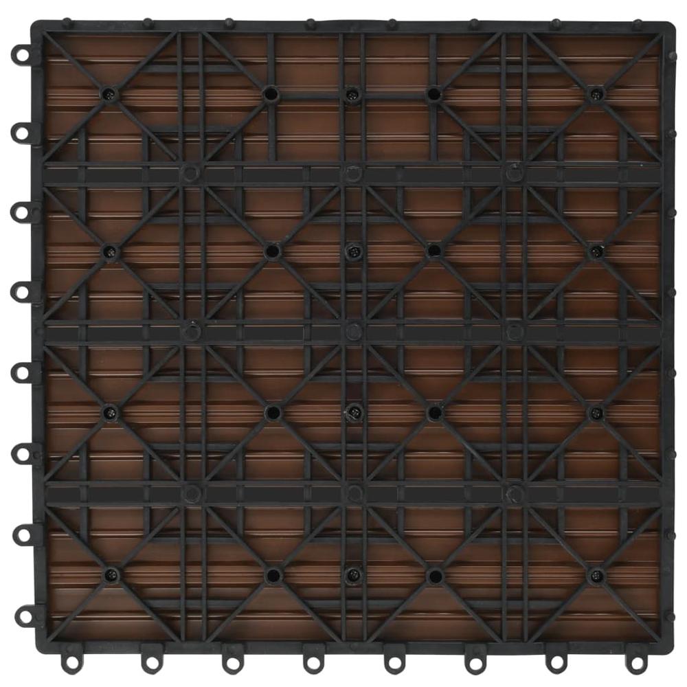 WPC Tiles 11.8"x11.8" 11 pcs 11 ftÂ² Brown, 40825. Picture 6