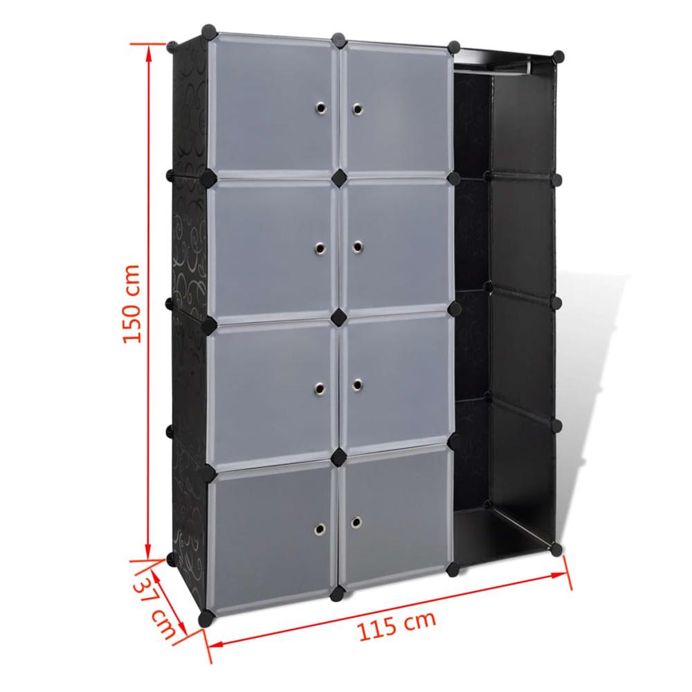 vidaXL Modular Cabinet with 9 Compartments 1' 3"x3' 9"x4' 11", 240497. Picture 7