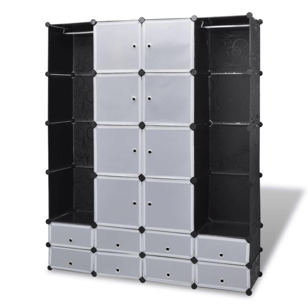 Modular Cabinet with 18 Compartments 14.6"x57.5"x71", 240501. Picture 2