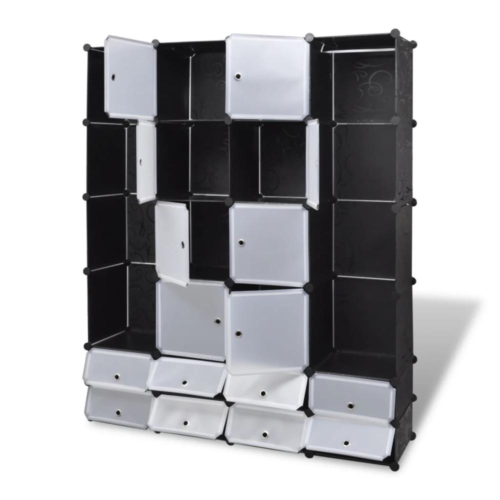 Modular Cabinet with 18 Compartments 14.6"x57.5"x71", 240501. Picture 3