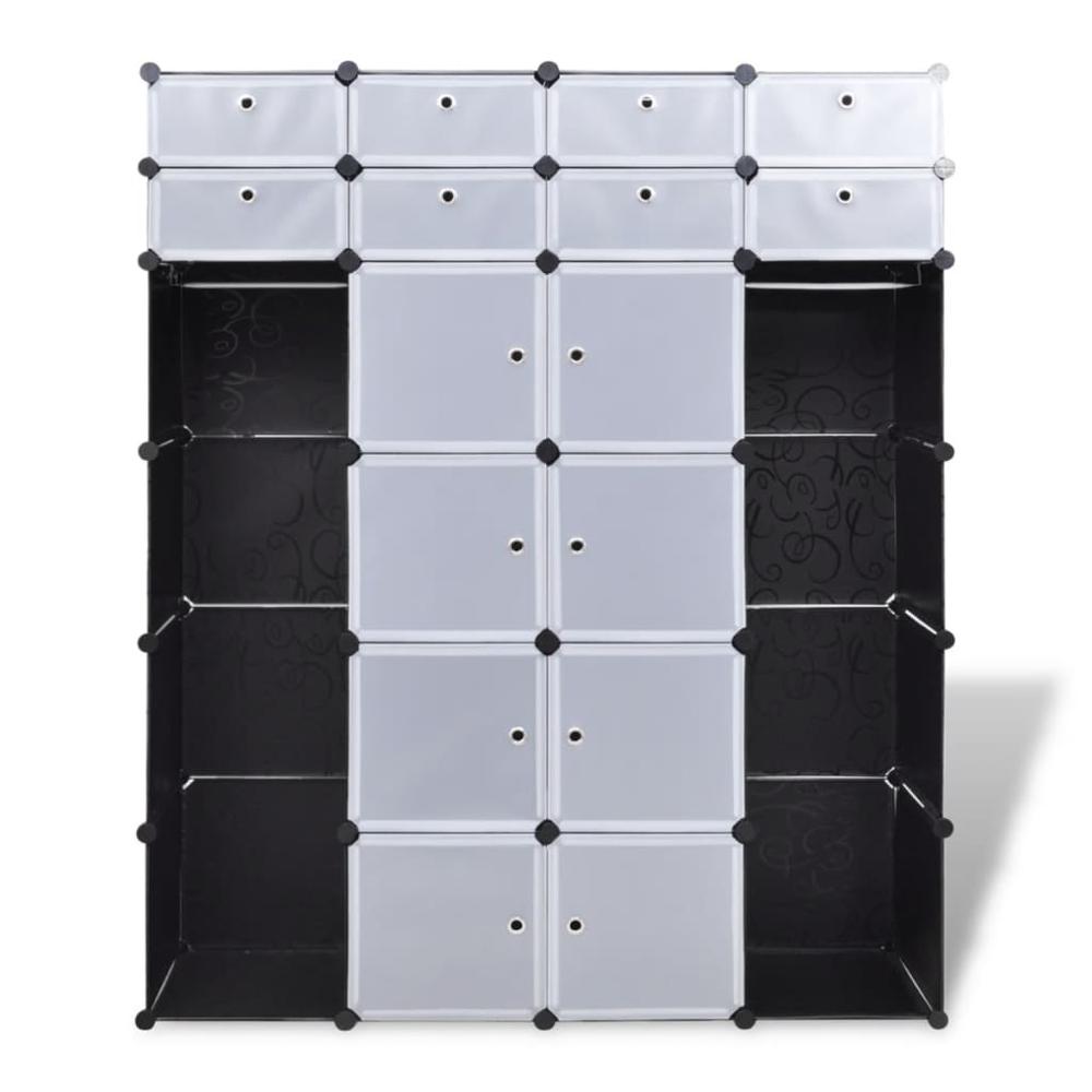 Modular Cabinet with 18 Compartments 14.6"x57.5"x71", 240501. Picture 6