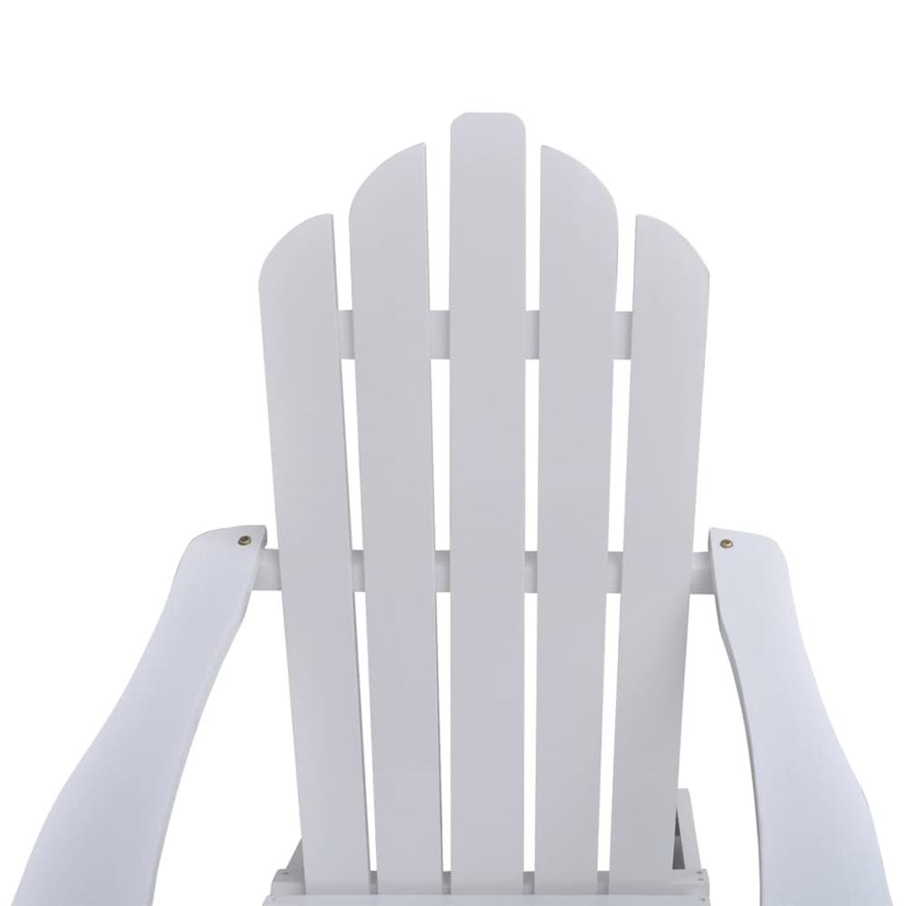 vidaXL Garden Chair with Ottoman Wood White, 40859. Picture 6
