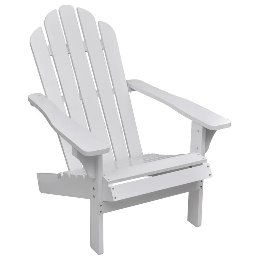 vidaXL Garden Chair Wood White, 40860. Picture 1