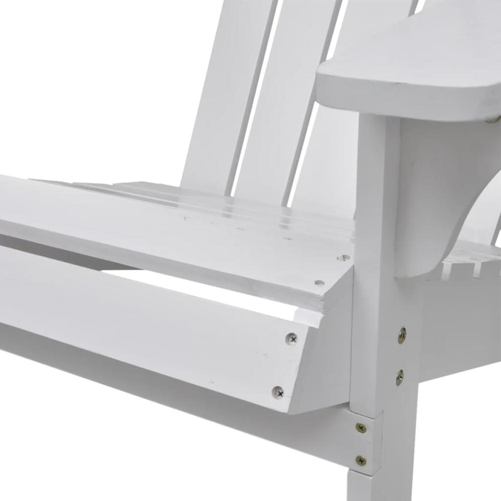 vidaXL Garden Chair Wood White, 40860. Picture 4