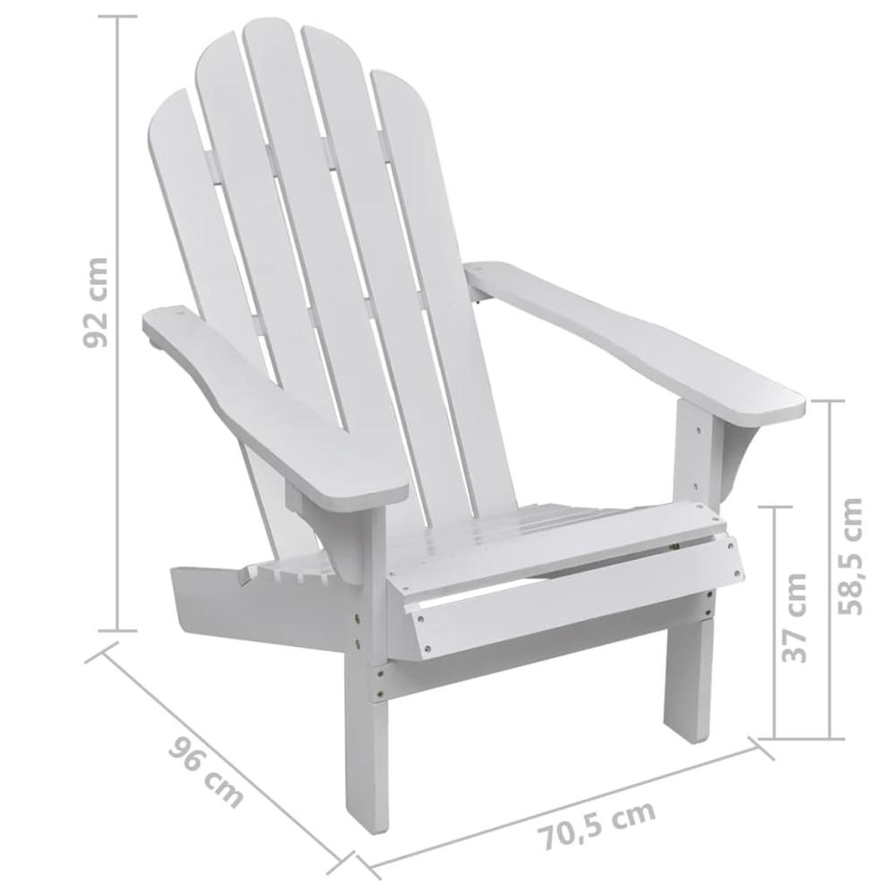 vidaXL Garden Chair Wood White, 40860. Picture 5