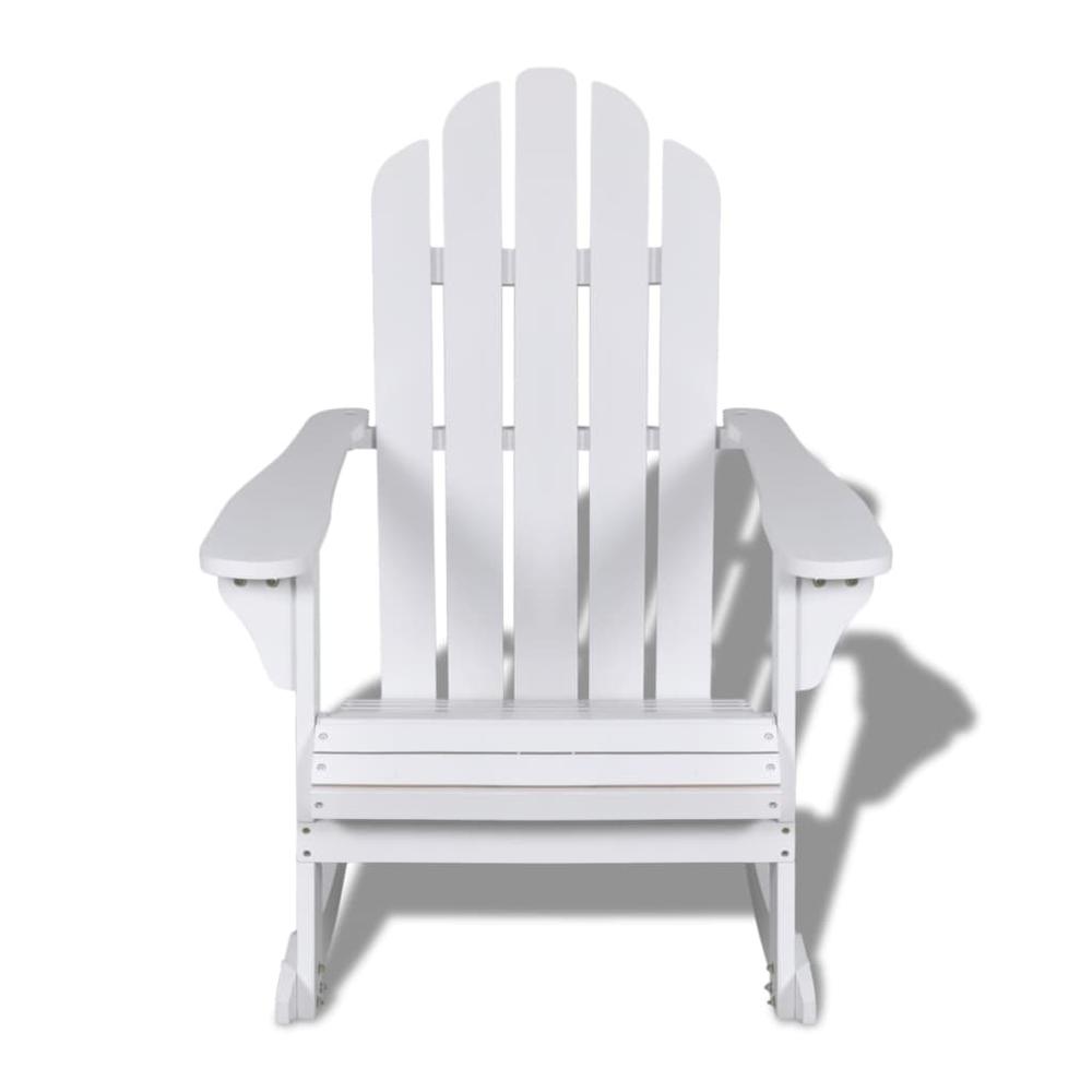 vidaXL Garden Rocking Chair Wood White, 40861. Picture 2