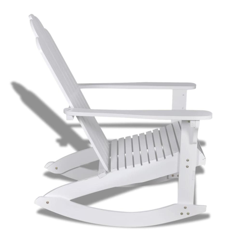 vidaXL Garden Rocking Chair Wood White, 40861. Picture 3