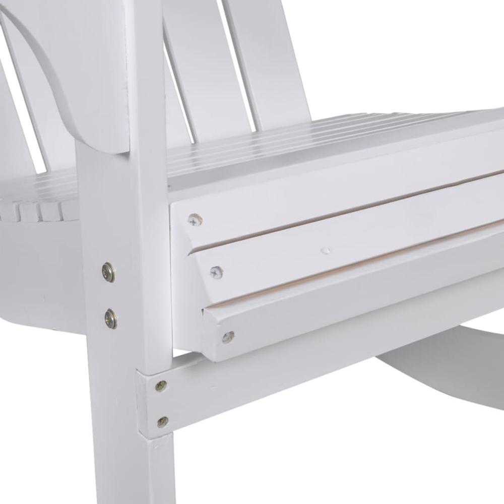 vidaXL Garden Rocking Chair Wood White, 40861. Picture 4