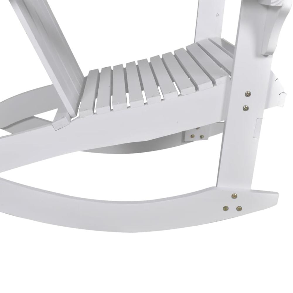 vidaXL Garden Rocking Chair Wood White, 40861. Picture 5