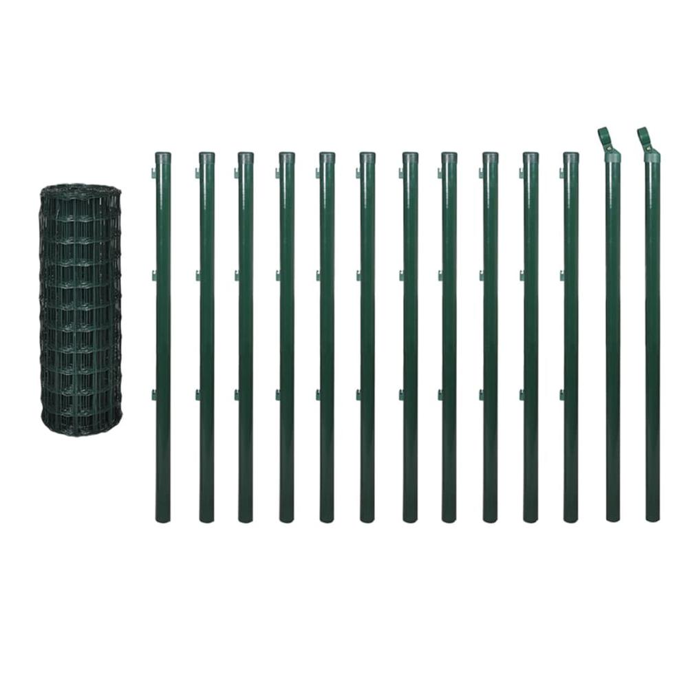 Euro Fence Steel 82'x4.9' Green. Picture 2