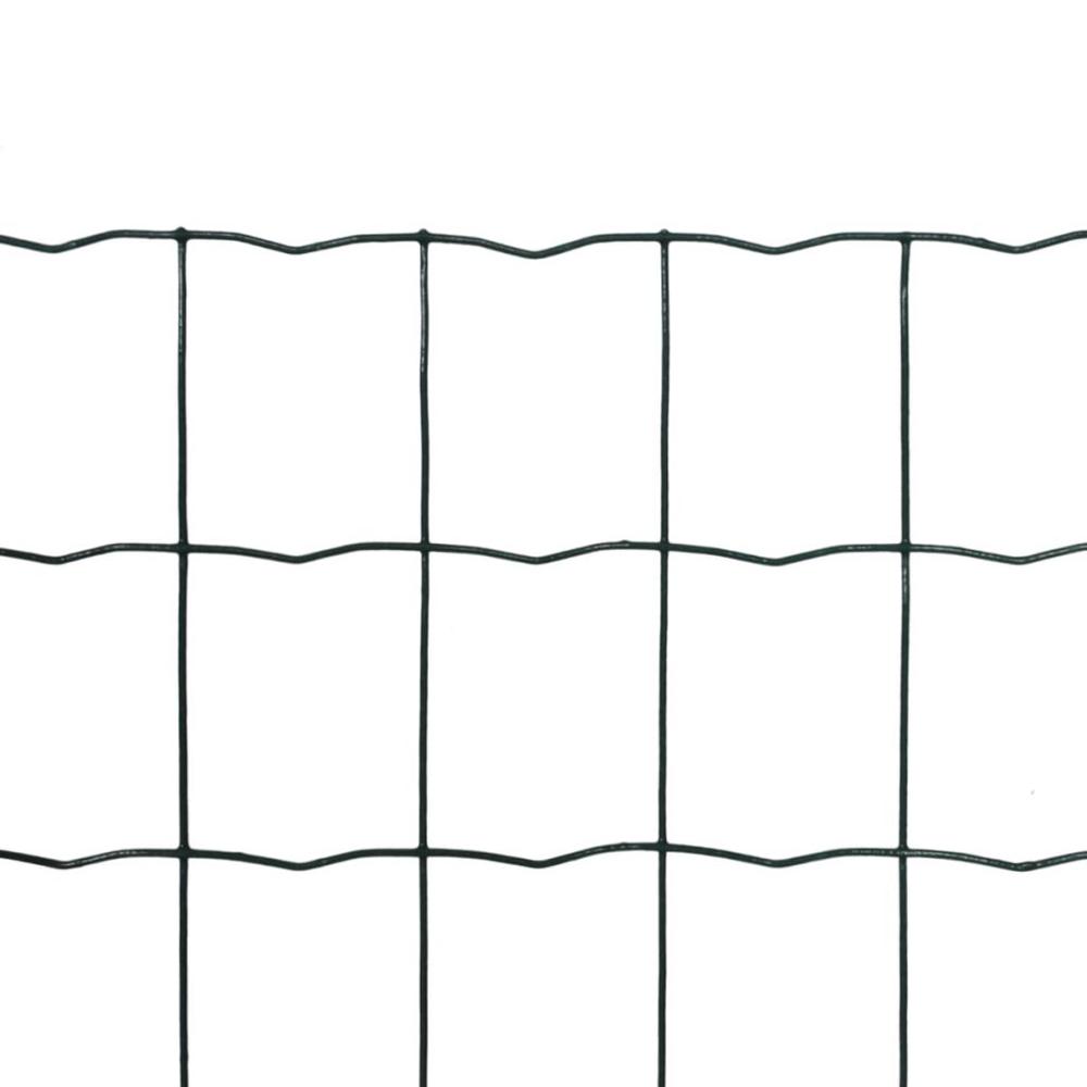 vidaXL Euro Fence Steel 32.8ft x 2.6ft Green, 140572. Picture 2