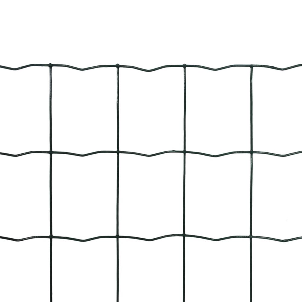 vidaXL Euro Fence Steel 82ft x 3.9ft Green, 140592. Picture 2