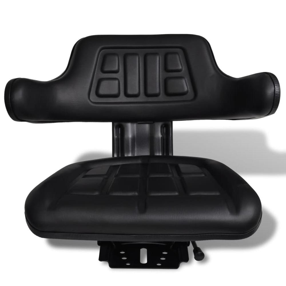 vidaXL Tractor Seat with Backrest Black, 210202. Picture 2