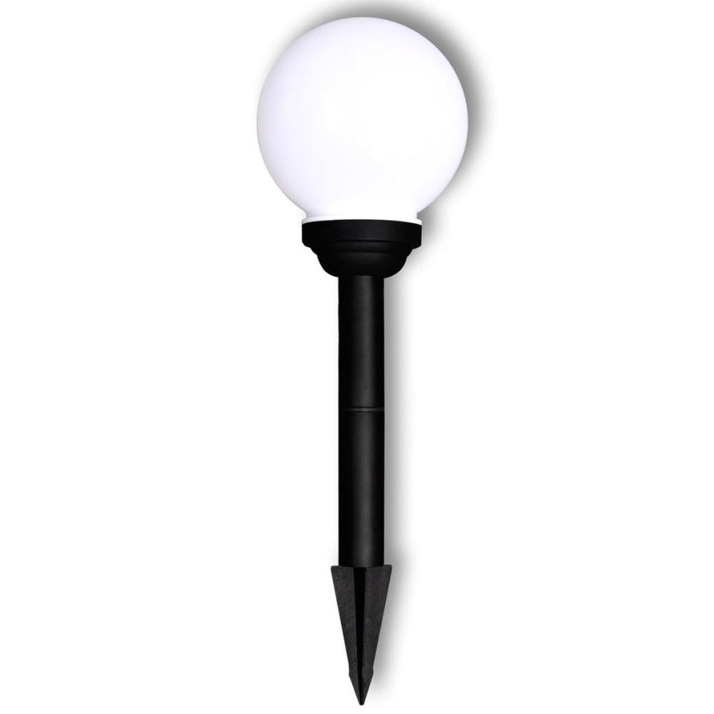 vidaXL Outdoor Path Garden Solar Lamp Solar Ball Light LED 5.9" 4pcs with Ground Spike 0863. Picture 4