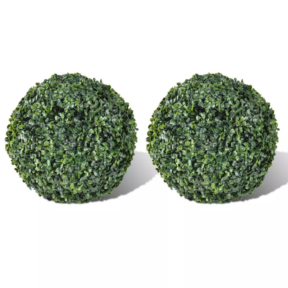 Boxwood Ball Artificial Leaf Topiary Ball 10.6" 2 pcs, 40871. Picture 1
