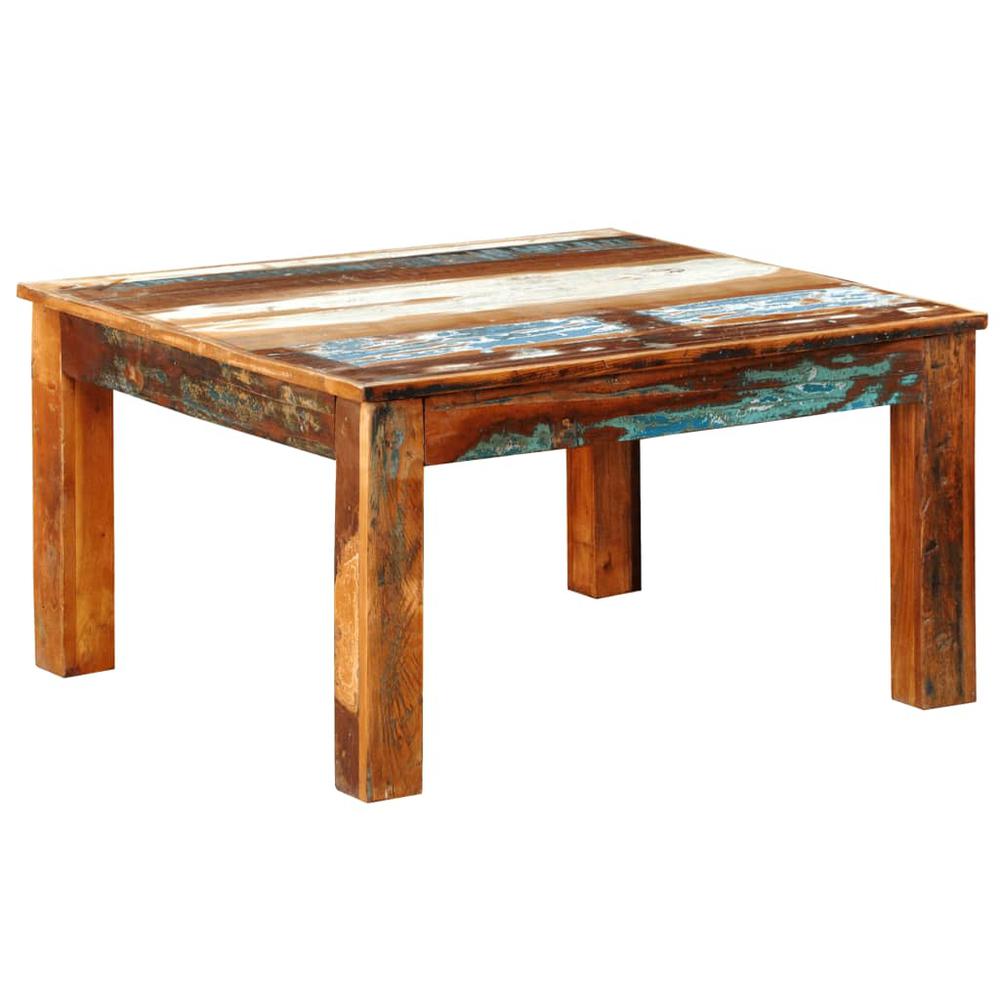 vidaXL Coffee Table Square Reclaimed Wood, 240959. Picture 1