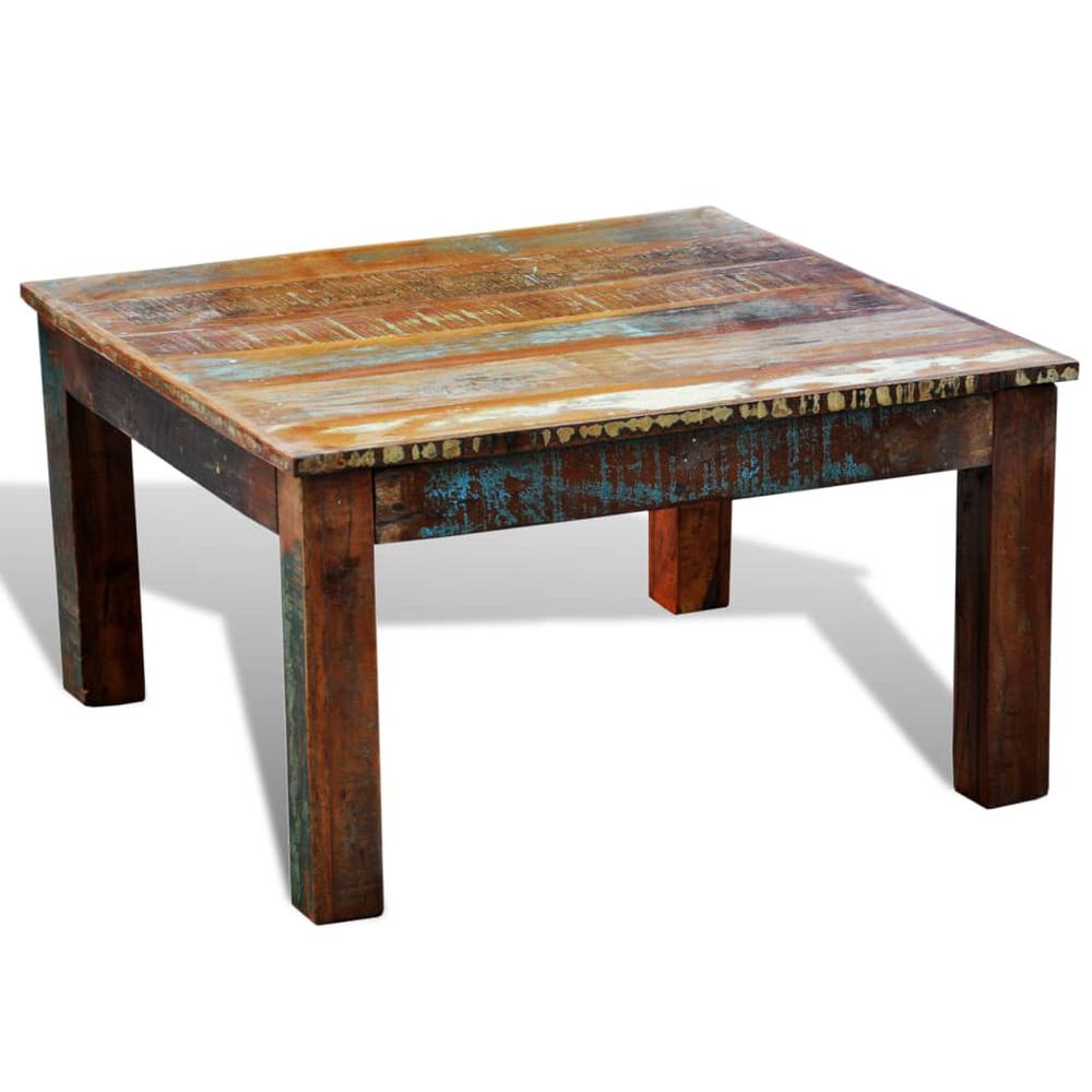 vidaXL Coffee Table Square Reclaimed Wood, 240959. Picture 3