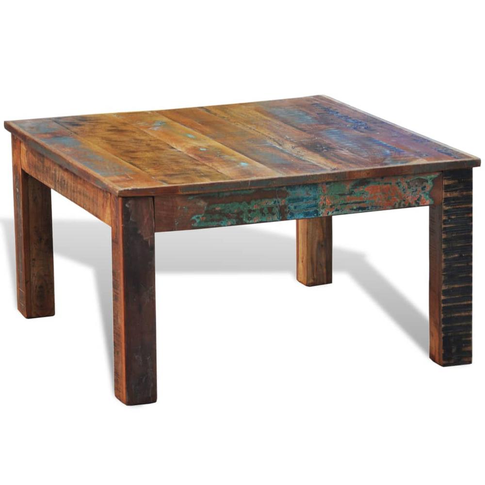 vidaXL Coffee Table Square Reclaimed Wood, 240959. Picture 4