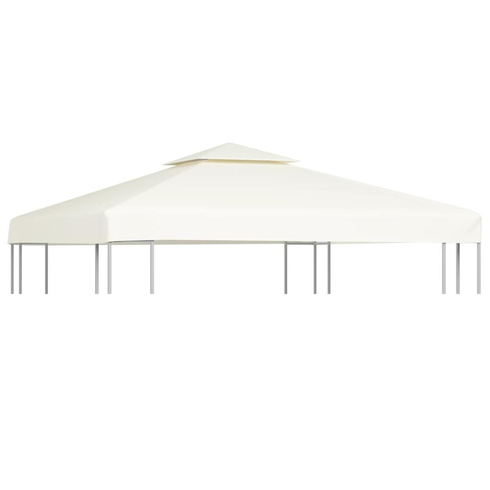 vidaXL Gazebo Cover Canopy Replacement 9.14 oz/ydÂ² Cream White 10'x10', 40874. Picture 1