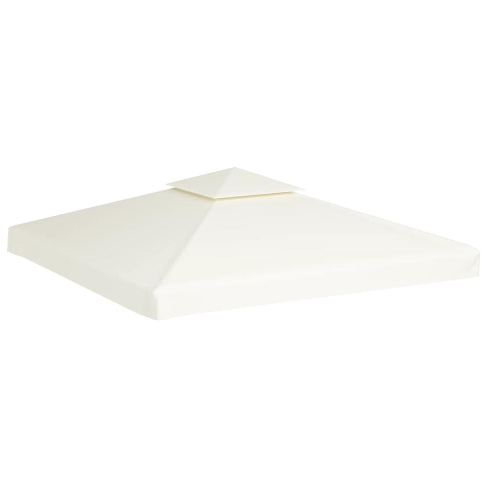 vidaXL Gazebo Cover Canopy Replacement 9.14 oz/ydÂ² Cream White 10'x10', 40874. Picture 3