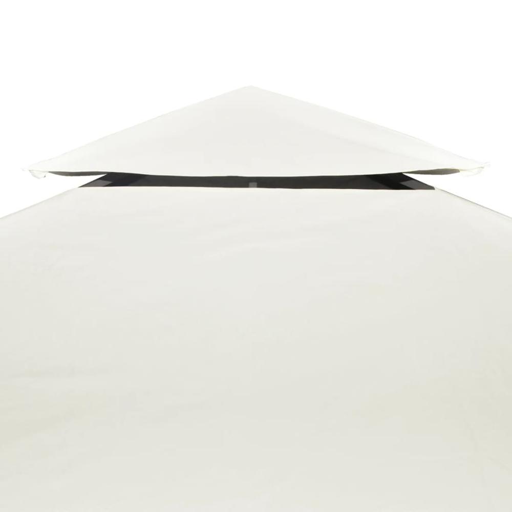 vidaXL Gazebo Cover Canopy Replacement 9.14 oz/ydÂ² Cream White 10'x10', 40874. Picture 4