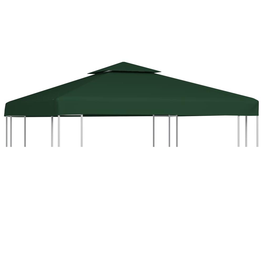 vidaXL Gazebo Cover Canopy Replacement 9.14 oz/ydÂ² Green 10'x10', 40876. Picture 1