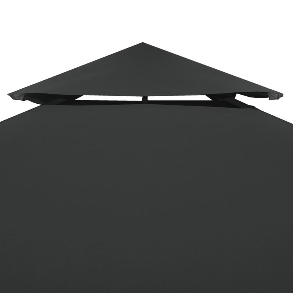 vidaXL Gazebo Cover Canopy Replacement 9.14 oz/ydÂ² Dark Gray 10'x10', 40878. Picture 5
