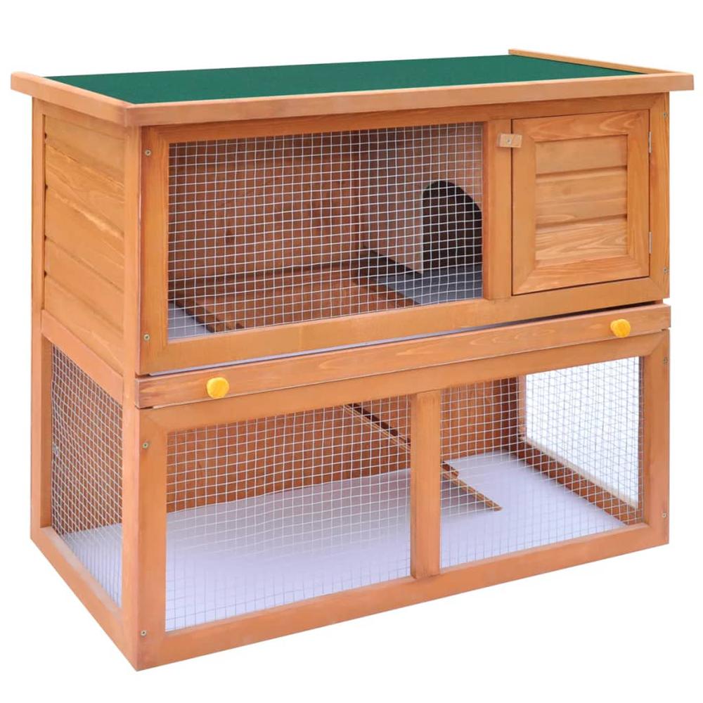 Outdoor Rabbit Hutch Small Animal House Pet Cage 1 Door Wood, 170158. Picture 2