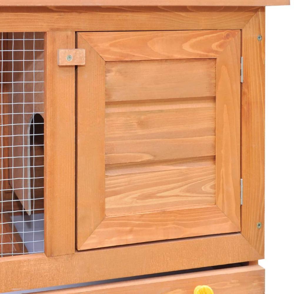 Outdoor Rabbit Hutch Small Animal House Pet Cage 1 Door Wood, 170158. Picture 3