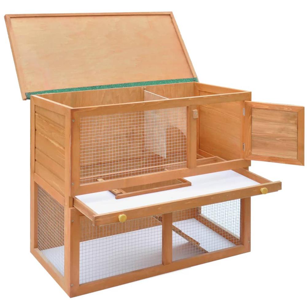 Outdoor Rabbit Hutch Small Animal House Pet Cage 1 Door Wood, 170158. Picture 4