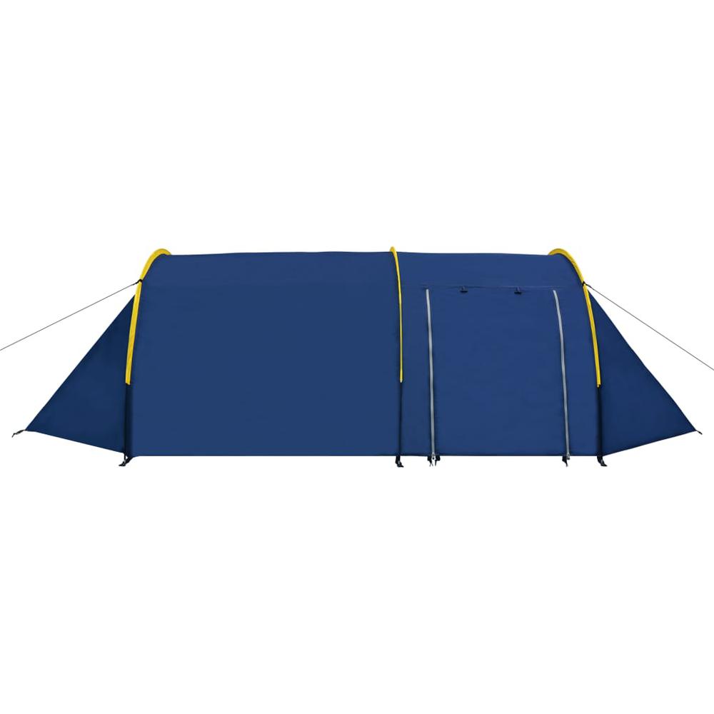 Camping Tent 4 Persons Navy Blue/Yellow. Picture 1