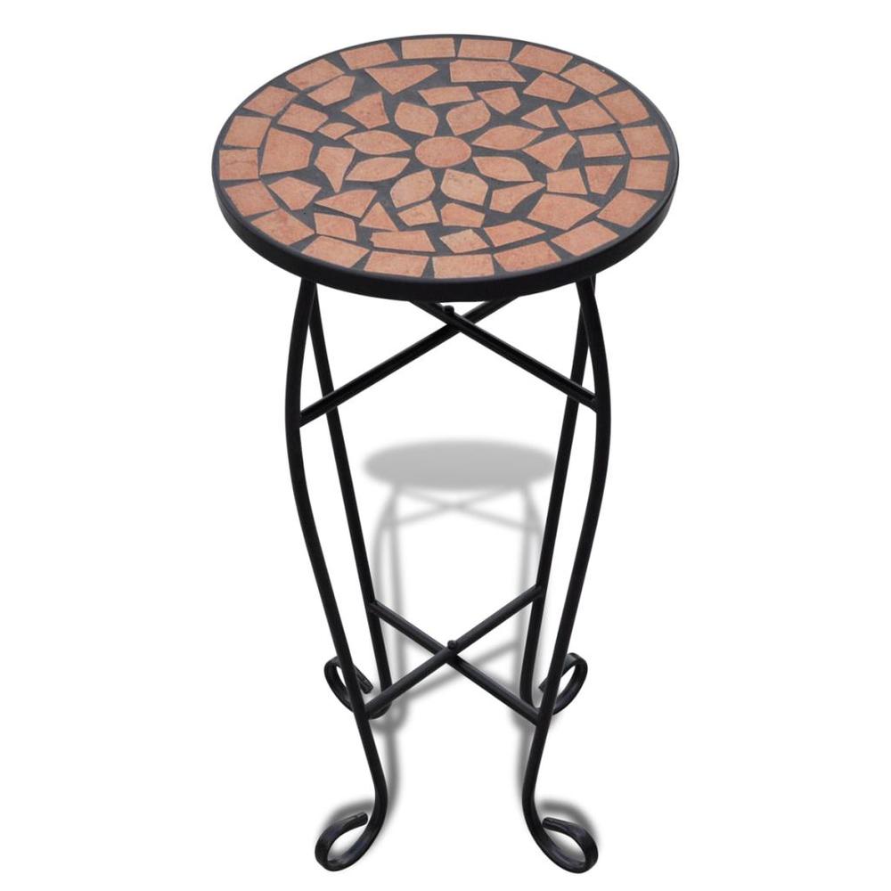 vidaXL Mosaic Side Table Plant Table Terracotta, 41127. Picture 2