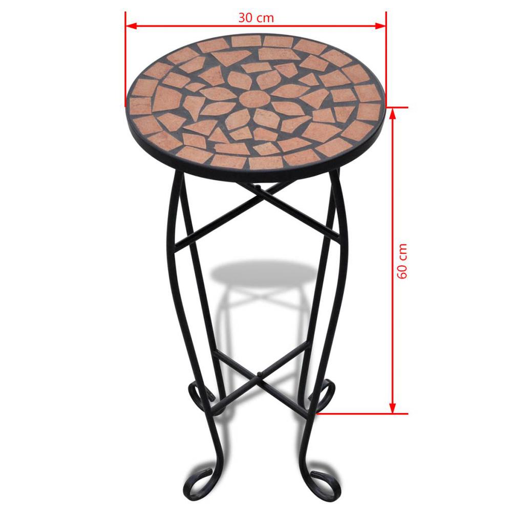 vidaXL Mosaic Side Table Plant Table Terracotta, 41127. Picture 5