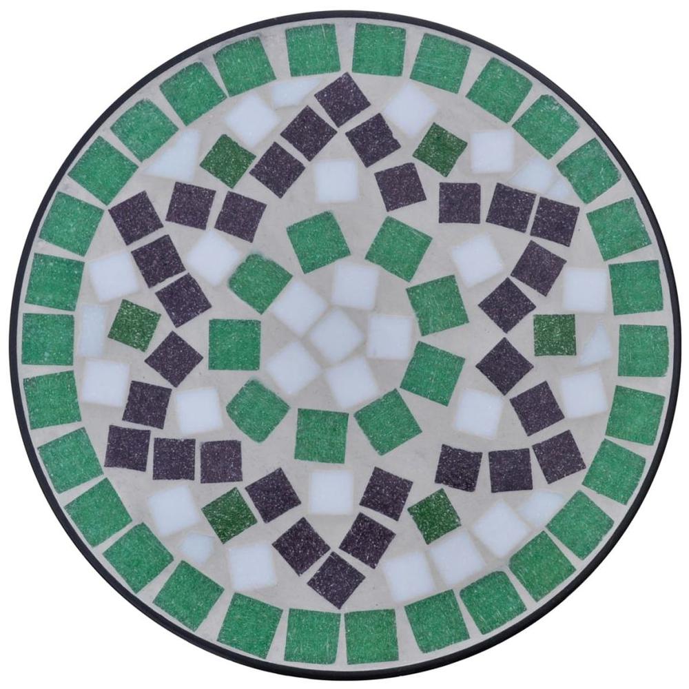 vidaXL Mosaic Side Table Plant Table Green White, 41130. Picture 3