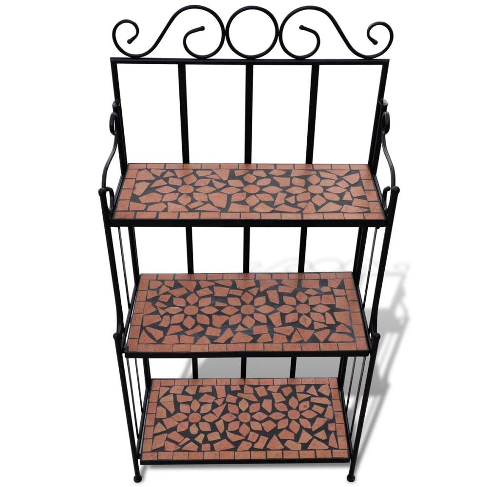 vidaXL Plant Stand Display Terracotta Color Mosaic Pattern, 41131. Picture 2