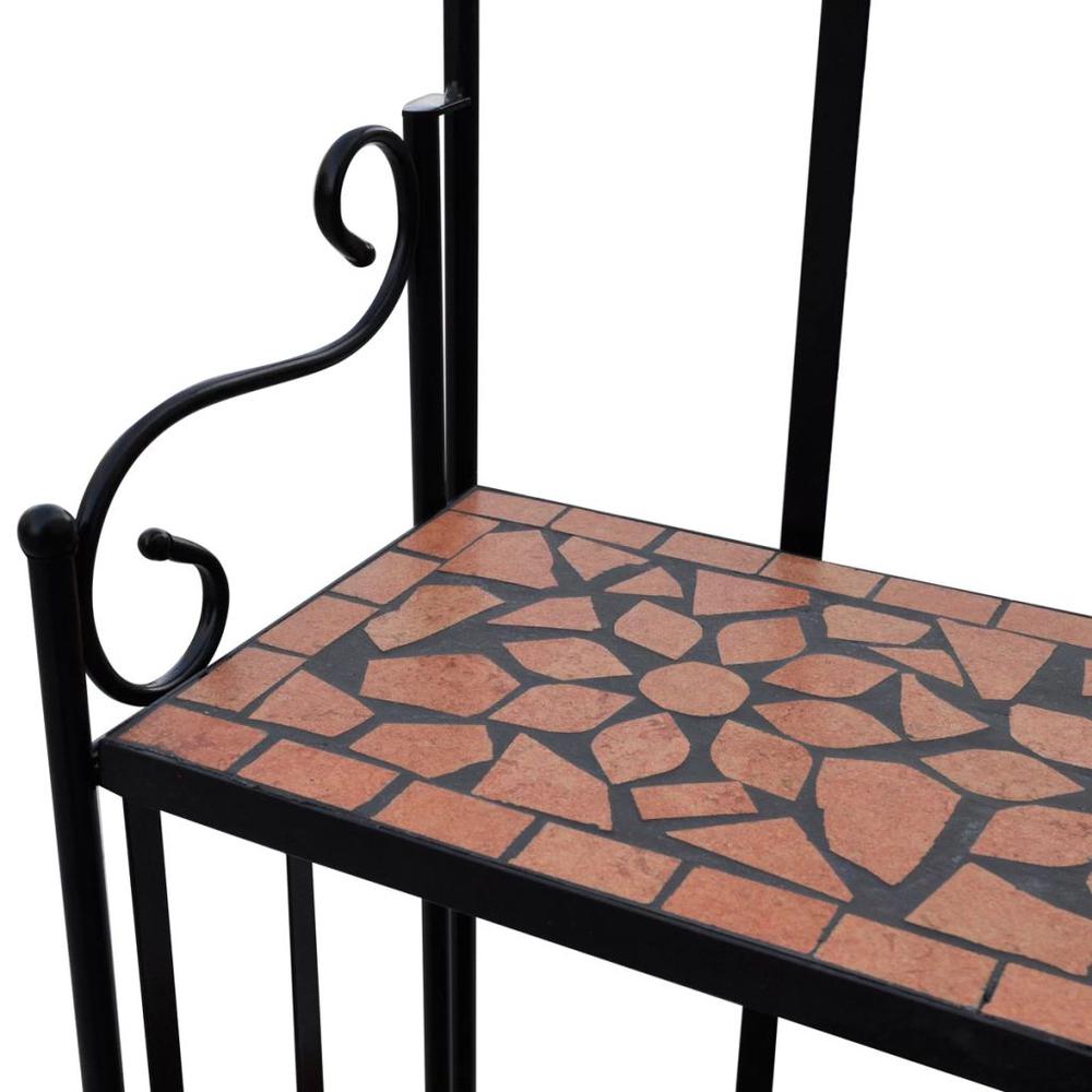 vidaXL Plant Stand Display Terracotta Color Mosaic Pattern, 41131. Picture 3